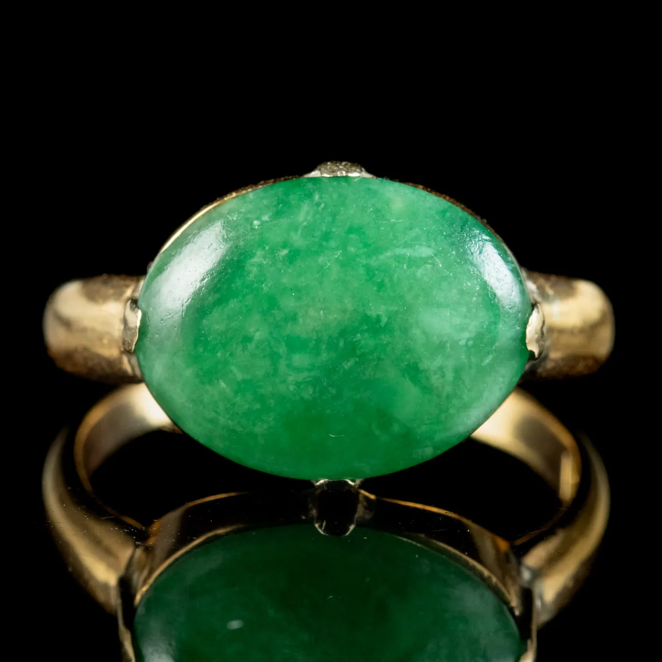 Antique Victorian Jade Signet Ring 7ct Jade Circa 1900