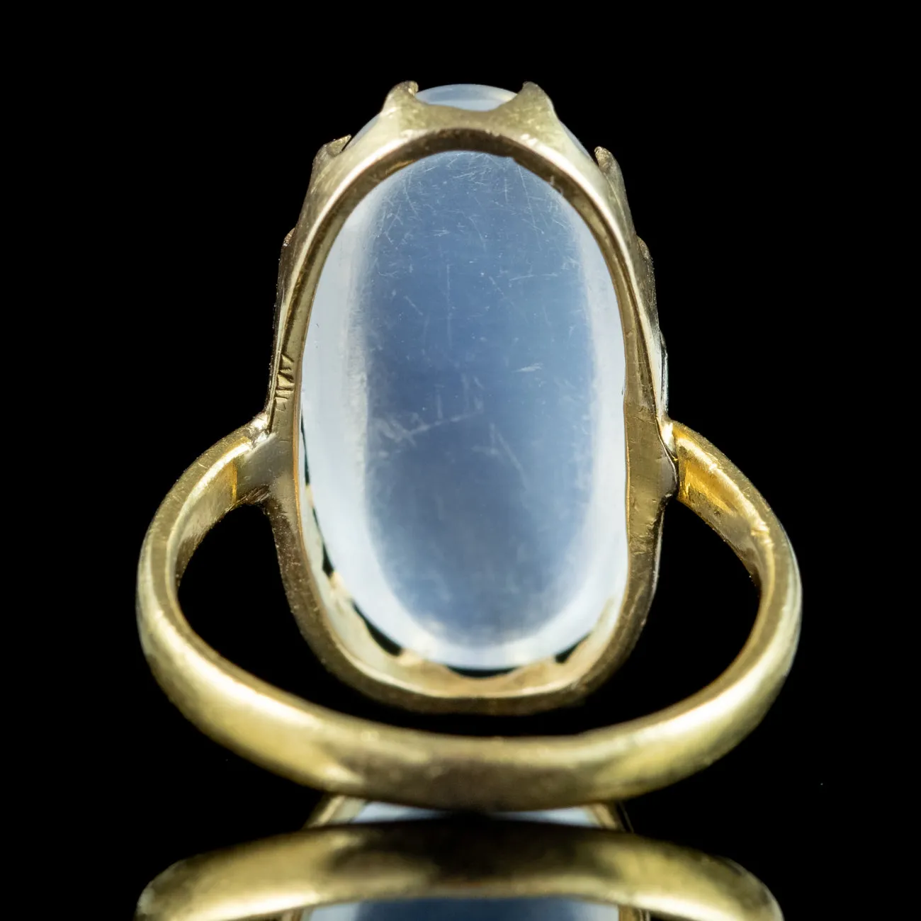 Antique Victorian Moonstone Ring 6ct Moonstone