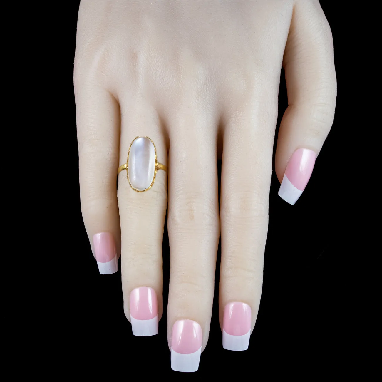 Antique Victorian Moonstone Ring 6ct Moonstone