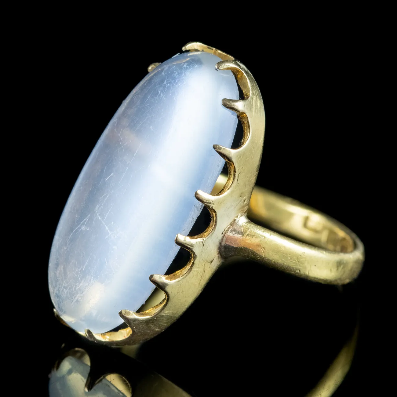 Antique Victorian Moonstone Ring 6ct Moonstone