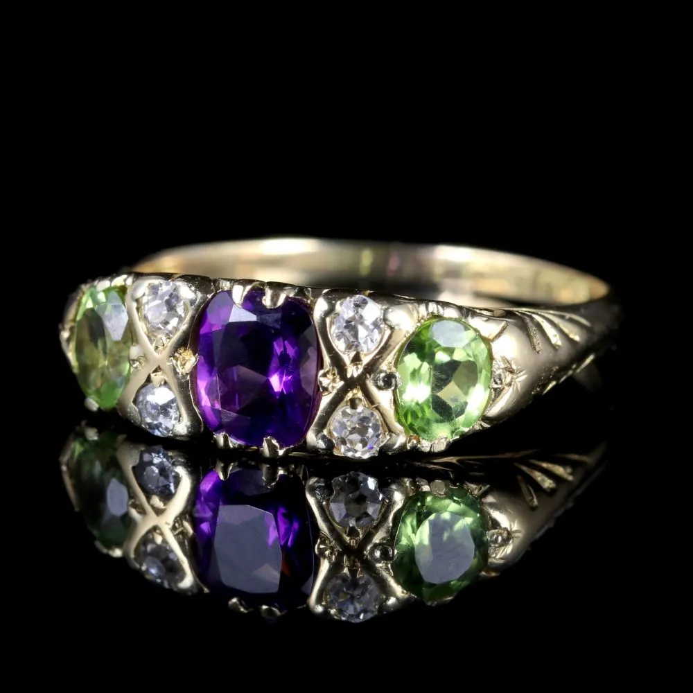 Antique Victorian Suffragette Ring 18Ct Chester Circa 1900