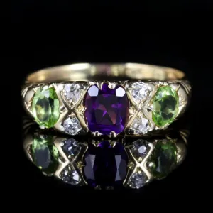 Antique Victorian Suffragette Ring 18Ct Chester Circa 1900