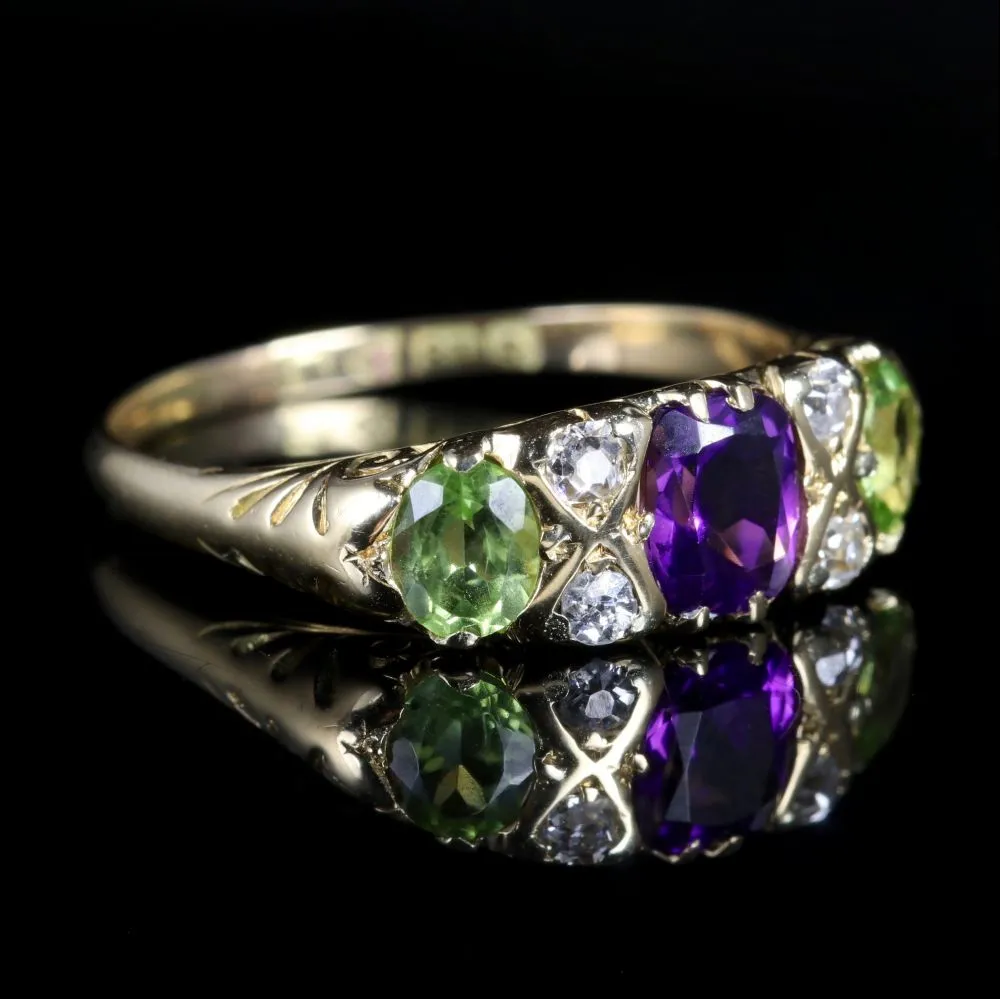 Antique Victorian Suffragette Ring 18Ct Chester Circa 1900