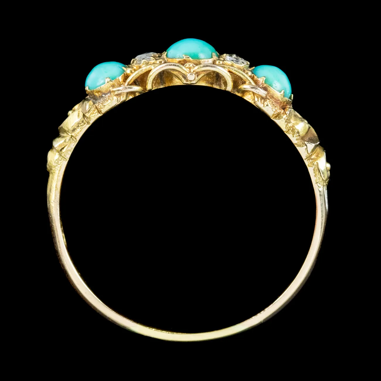 Antique Victorian Turquoise Diamond Ring