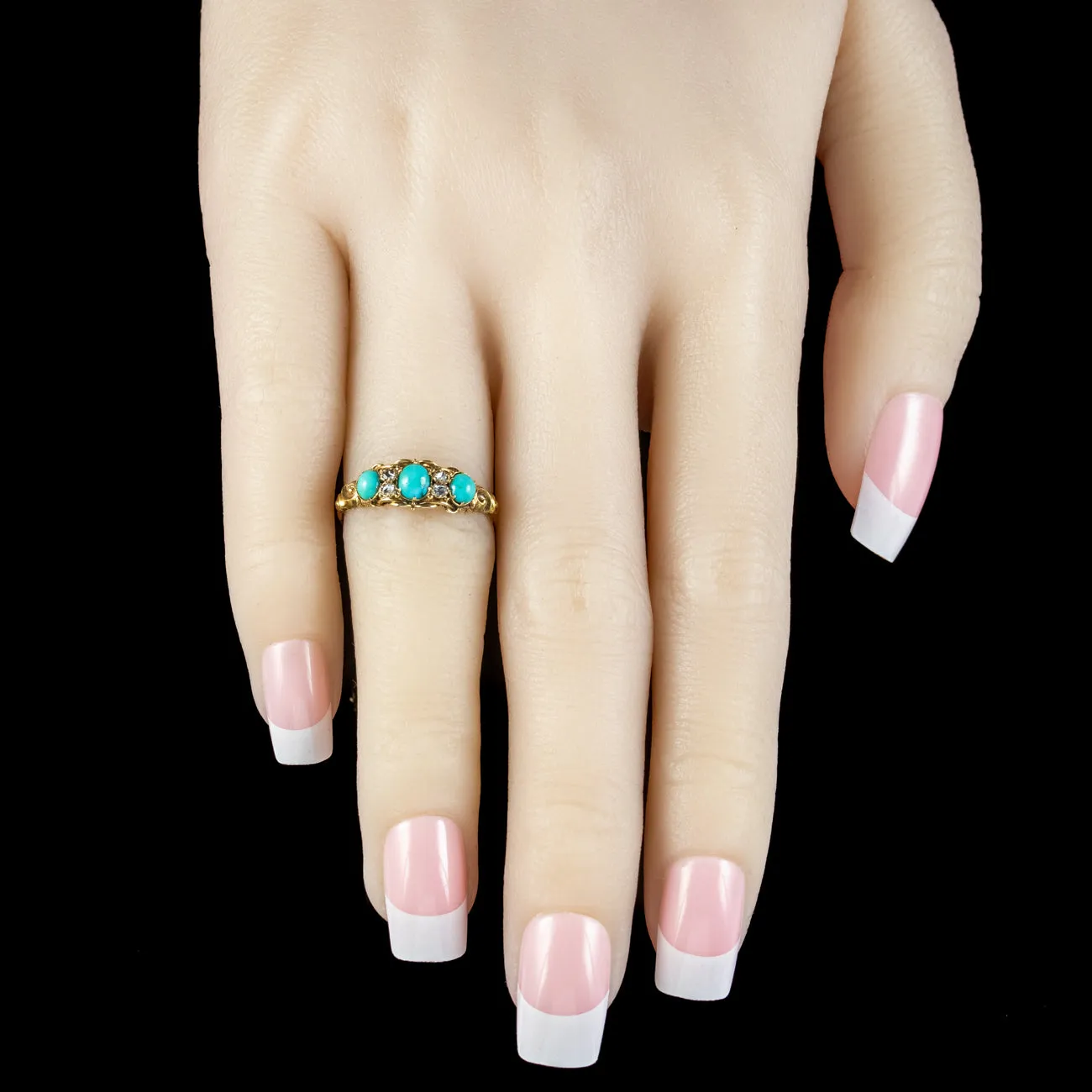 Antique Victorian Turquoise Diamond Ring