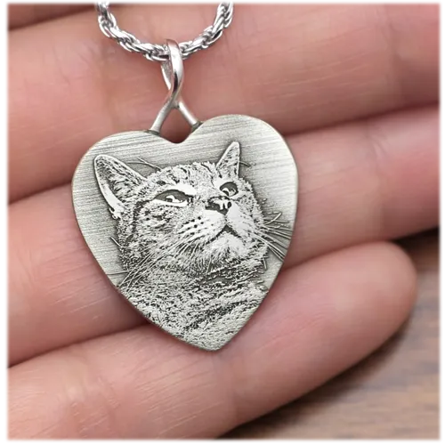 B&B 3D Photo Heart Pendant