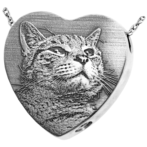 B&B 3D Photo Heart Pendant