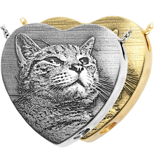 B&B 3D Photo Heart Pendant