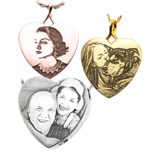 B&B 3D Photo Heart Pendant