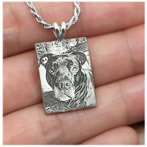 B&B 3D Photo Rectangle Pendant