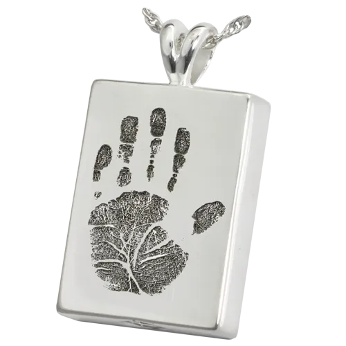 B&B Footprint/Handprint/Pawprint Rectangular Pendant