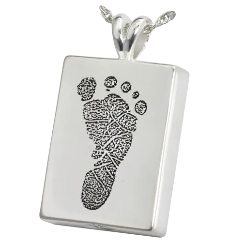 B&B Footprint/Handprint/Pawprint Rectangular Pendant