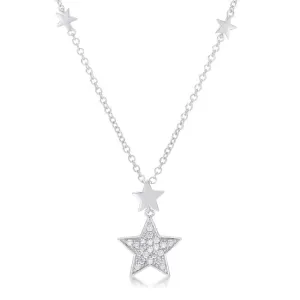 Bianca Start with Shimmering CZ Pendant Necklace