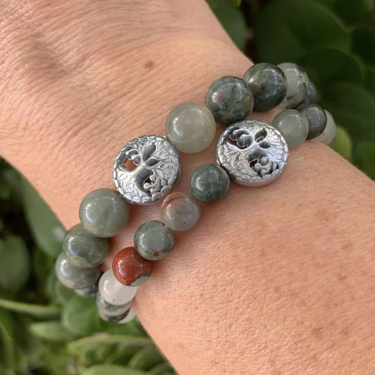 Bloodstone (African) Bracelet – Grounding Energy in 6mm or 8mm Beads