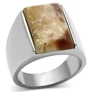 CJG2581 Stainless Steel  AGATE Ring