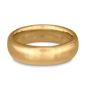 Classic Comfort Fit Wedding Ring, 14K Yellow Gold 8mm Wide by 2mm Thick