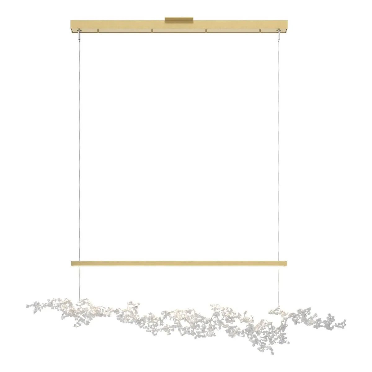 Coral 56 in. LED Linear Pendant Light Modern Brass finish