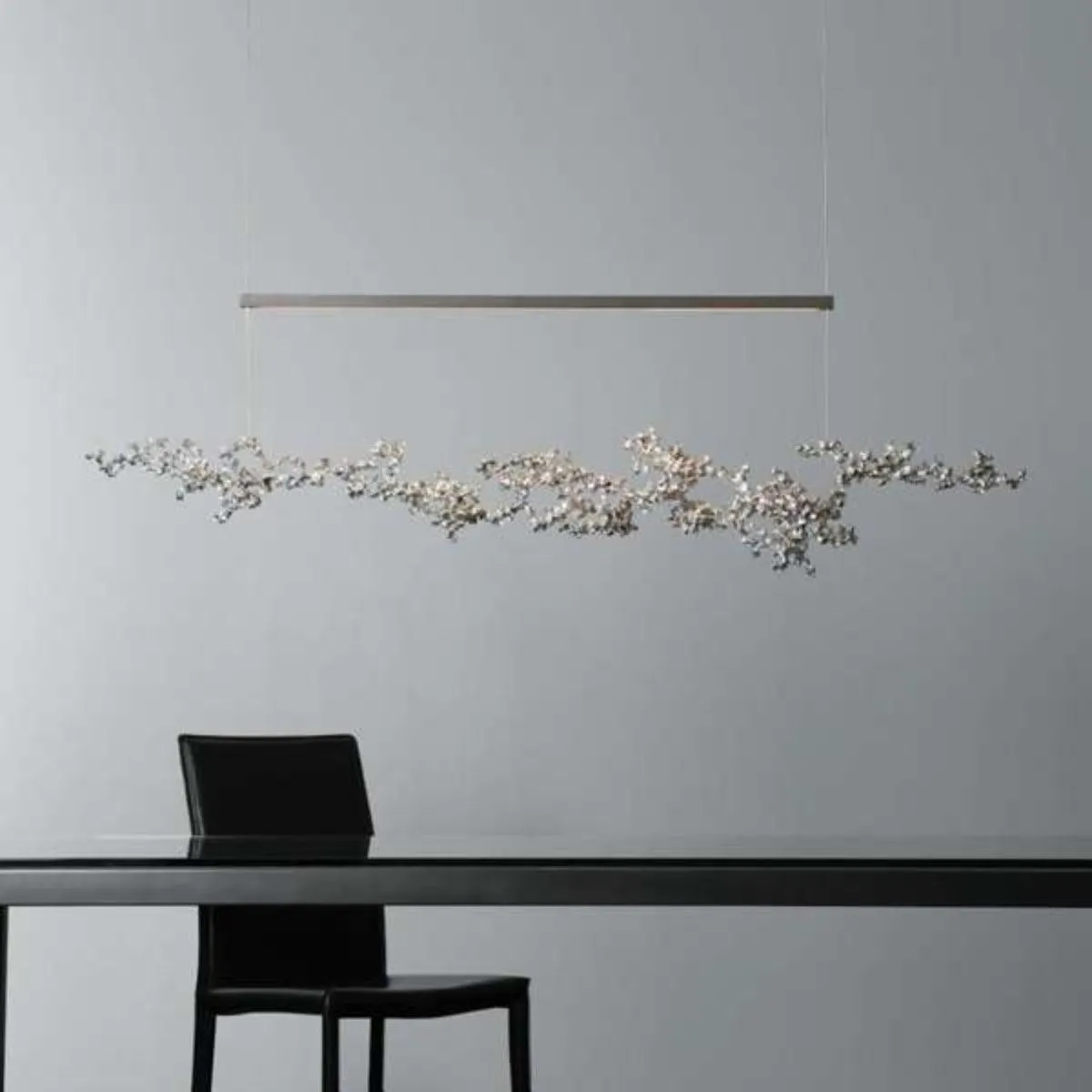 Coral 56 in. LED Linear Pendant Light Modern Brass finish