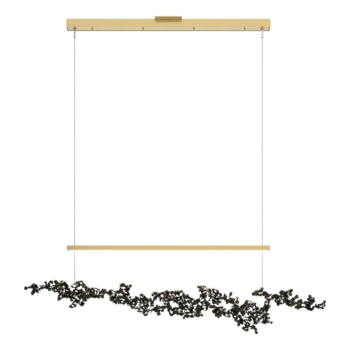 Coral 56 in. LED Linear Pendant Light Modern Brass finish