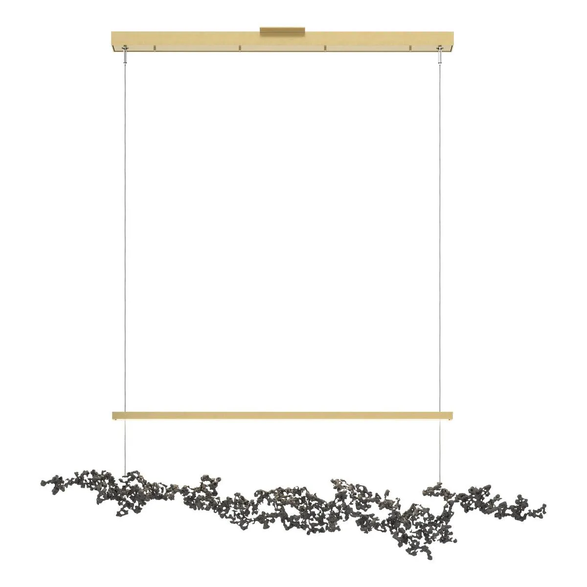 Coral 56 in. LED Linear Pendant Light Modern Brass finish