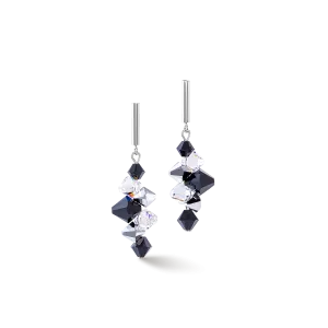 Dancing Crystals Update earrings silver-black