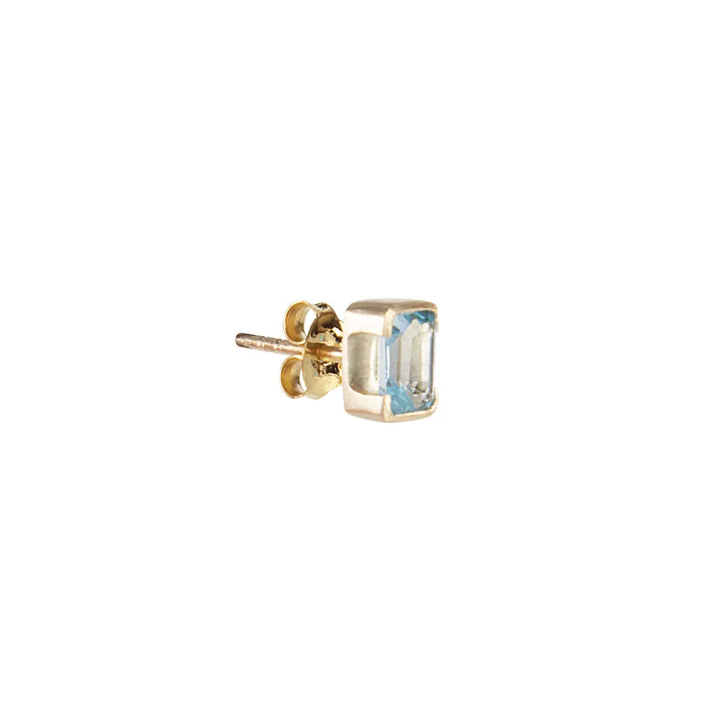 DECEMBER BIRTHSTONE STUDS - BLUE TOPAZ