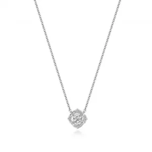 Diamond Jewellery 18ct White Gold Diamond Illusion Necklace NDQ129W