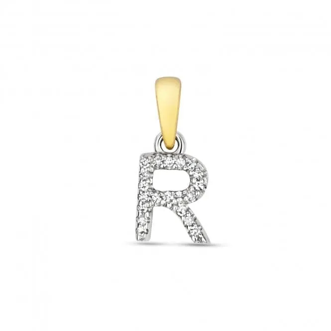 Diamond Jewellery 9ct Gold Diamond Initial R Pendant PD181/R