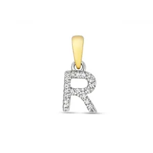 Diamond Jewellery 9ct Gold Diamond Initial R Pendant PD181/R