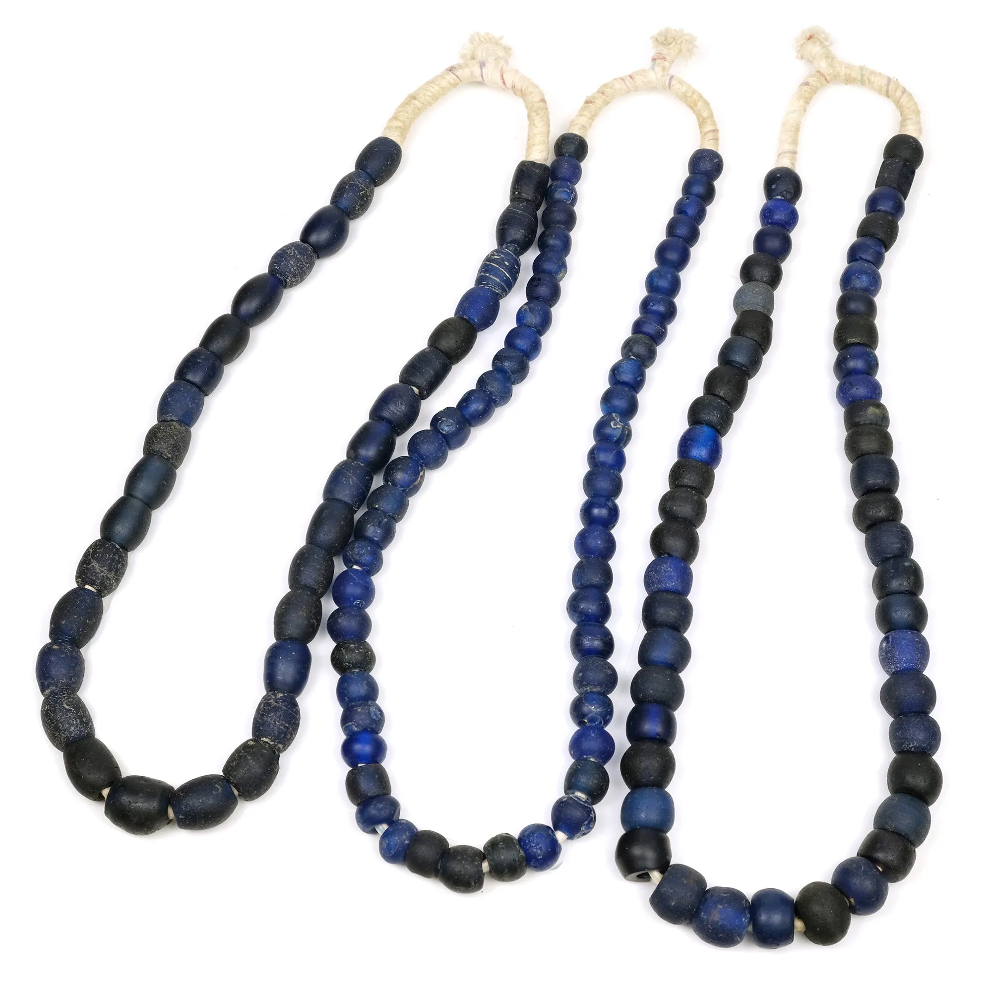 Dutch East India Company Cobalt Hand Wound 18th-19th Century Dogon Heirloom Beads / Necklaces