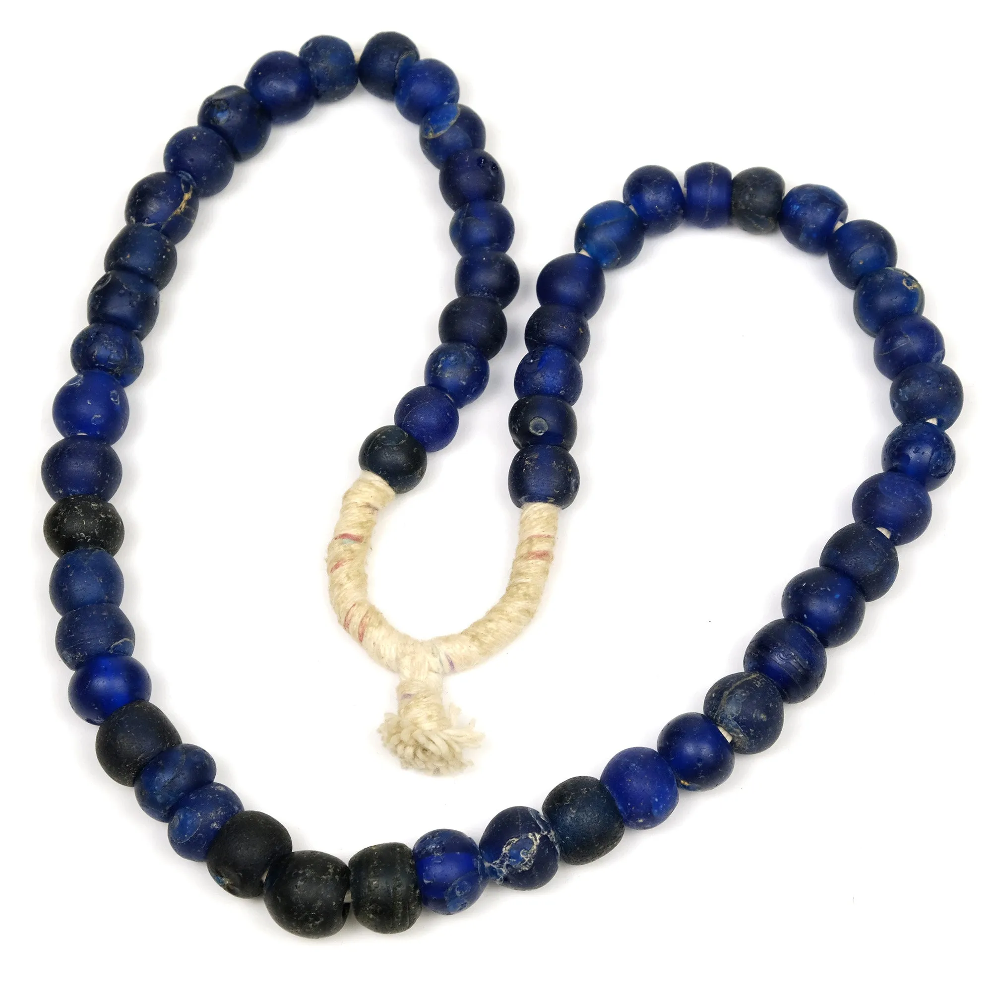 Dutch East India Company Cobalt Hand Wound 18th-19th Century Dogon Heirloom Beads / Necklaces