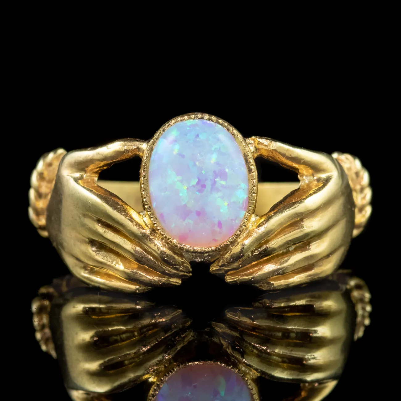 Edwardian Style Opal Hand Ring