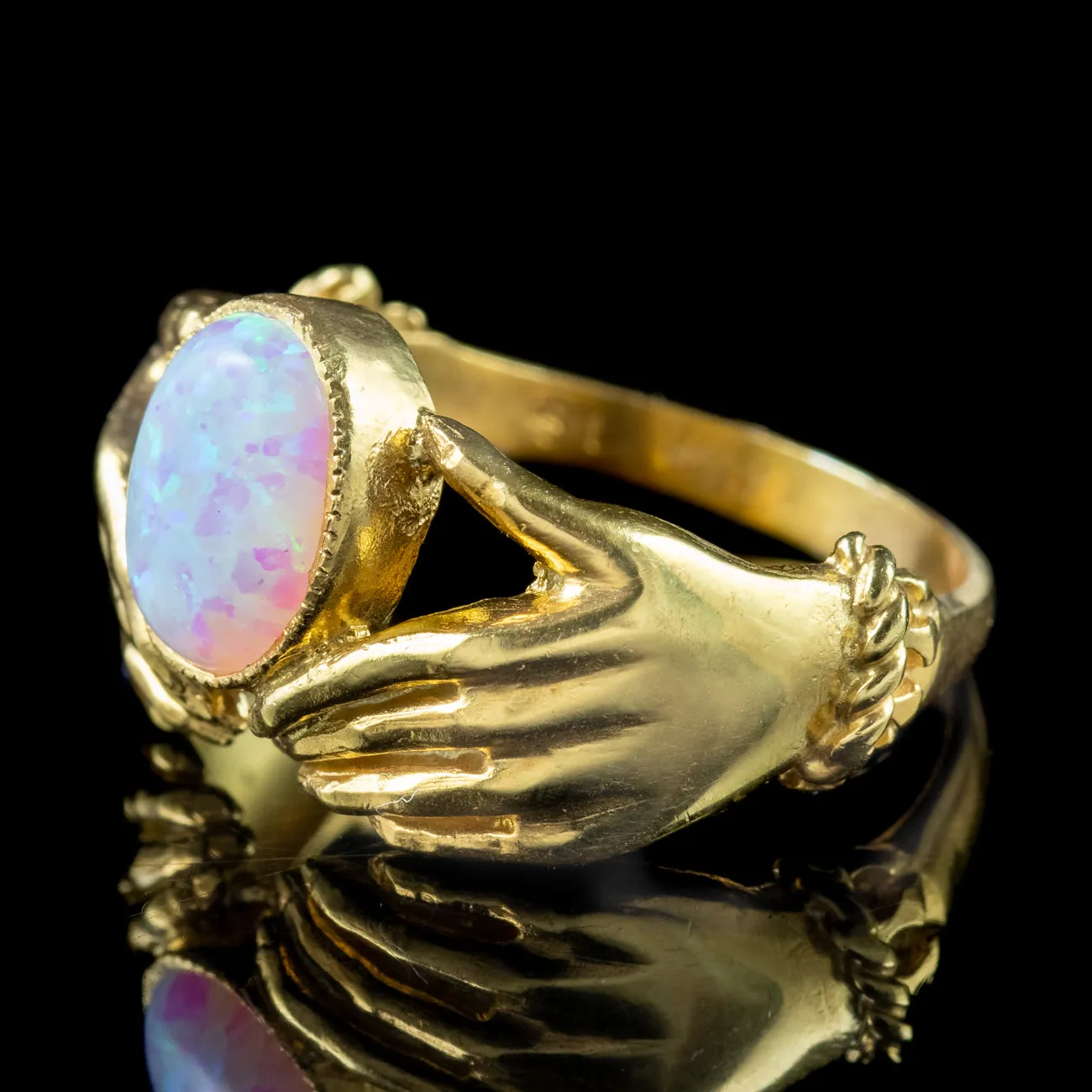 Edwardian Style Opal Hand Ring