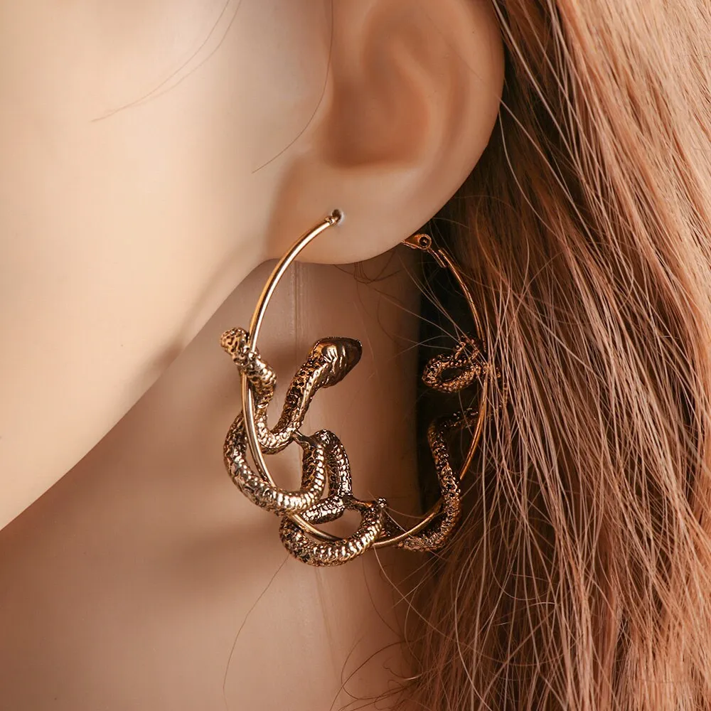 Exclusive Goth Snake Earrings