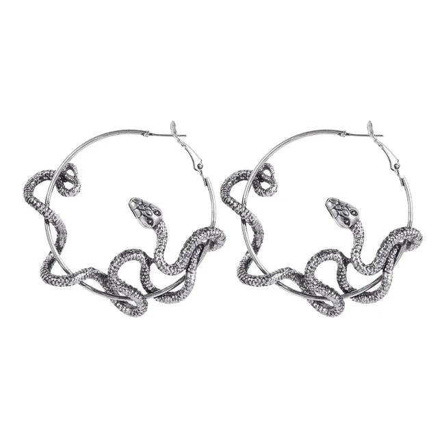 Exclusive Goth Snake Earrings