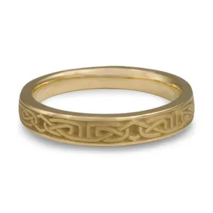 Extra Narrow Labyrinth Wedding Ring in 14K Yellow Gold