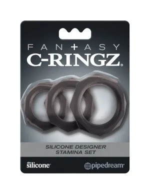 Fantasy C Ringz Silicone Designer Stamina Set Black