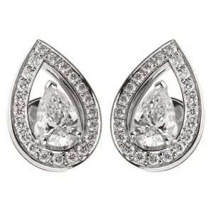 Fred of Paris  Lovelight Pear Shaped Diamond Stud Earrings