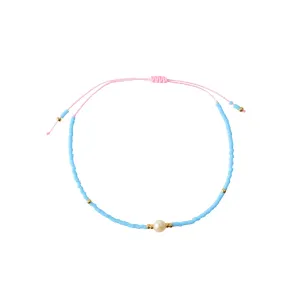 Fresh Pearl and Gold Bead Bracelet, Turquoise