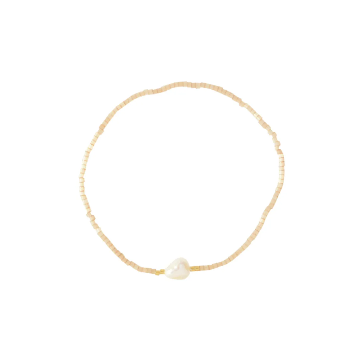 Fresh Pearl and Gold Bead Bracelet