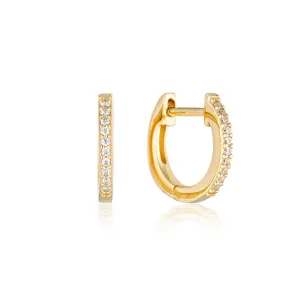 Georgini Noel Nights Gold Plated Sterling Silver Shine Hoop Earrings