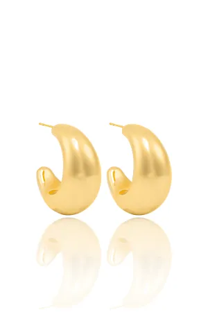 High End Exclusive Plump Crescent Moon Earrings (J199A)