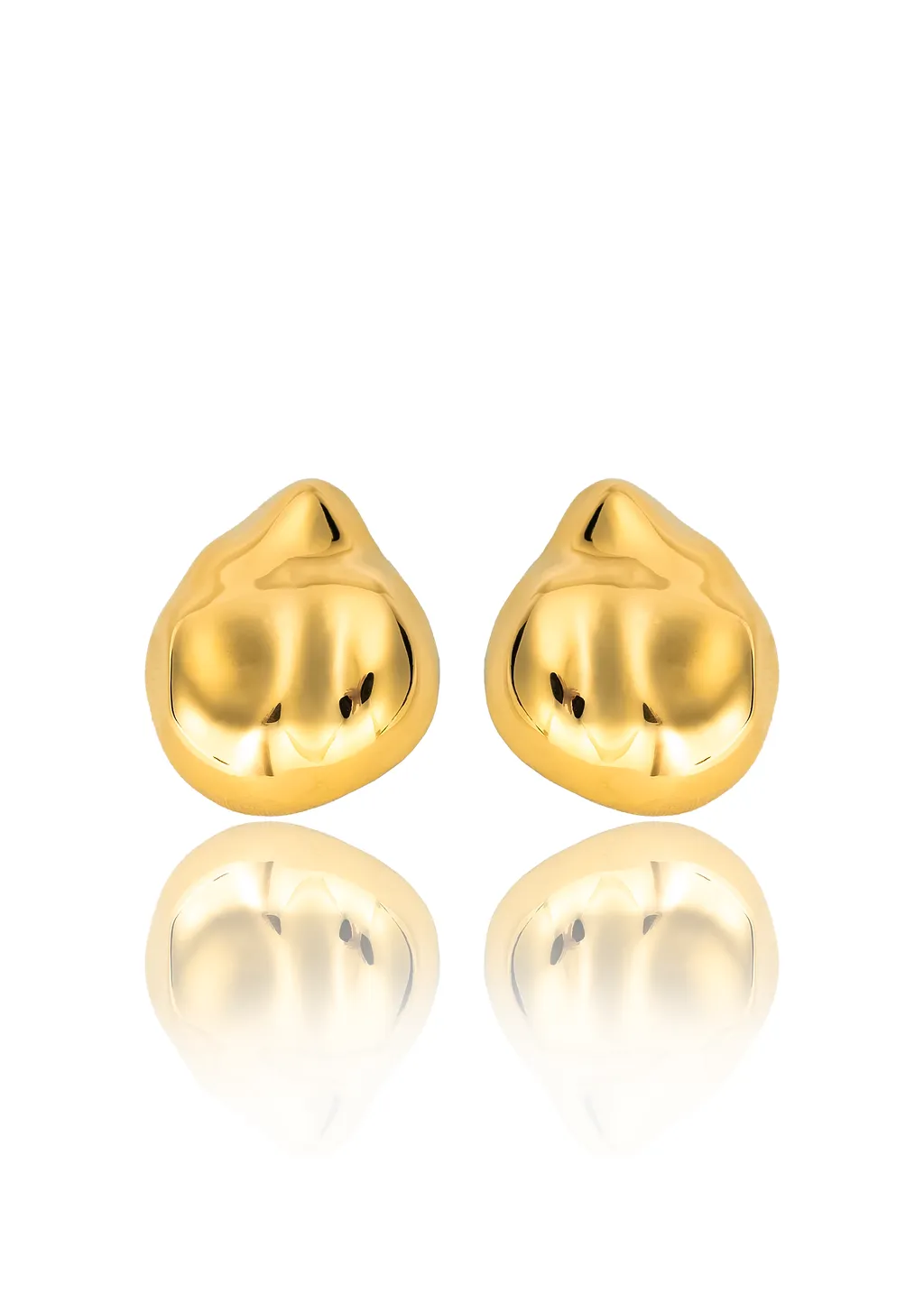 High End Exclusive Waffle Posterior Geometric Dome Earrings (L500)