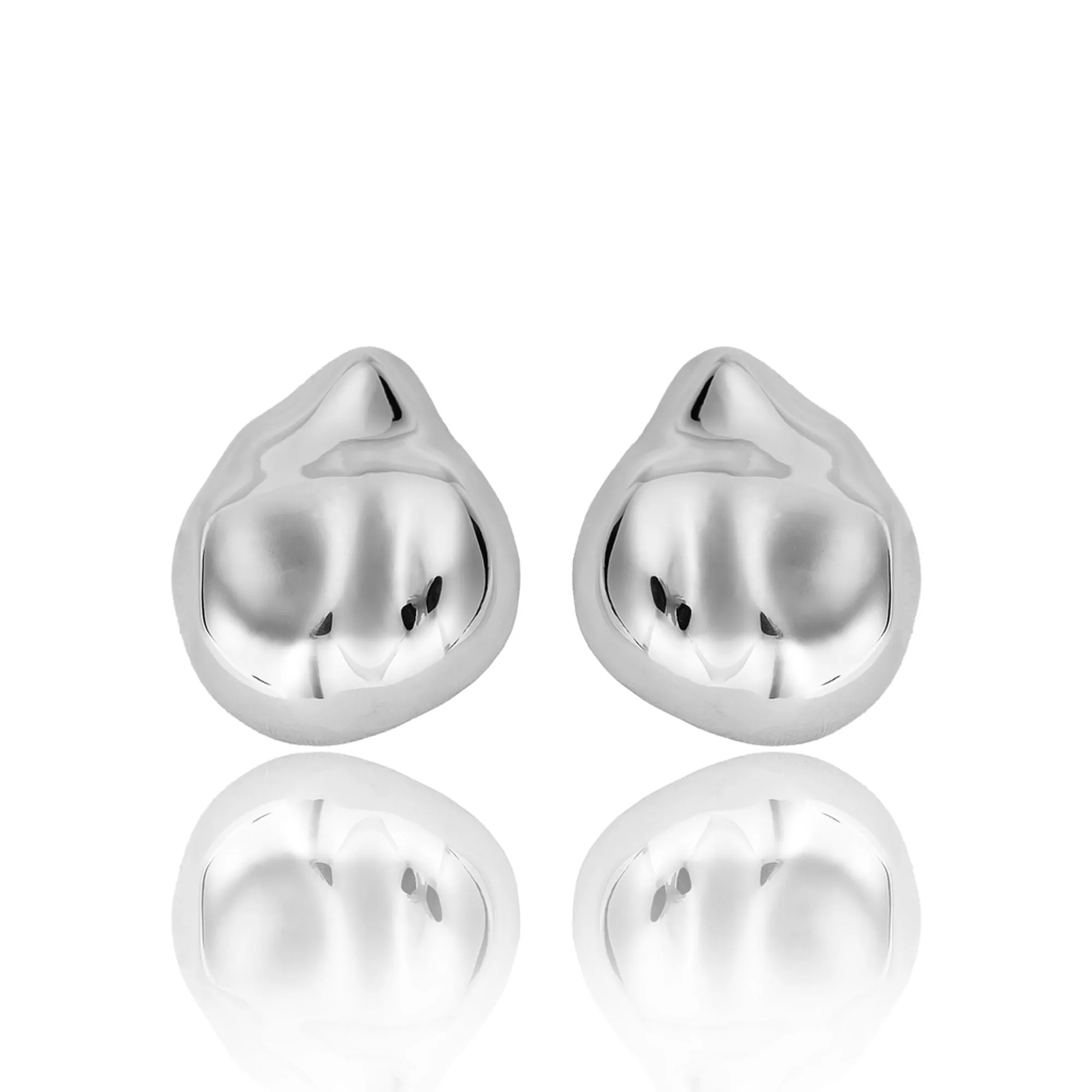 High End Exclusive Waffle Posterior Geometric Dome Earrings (L500)