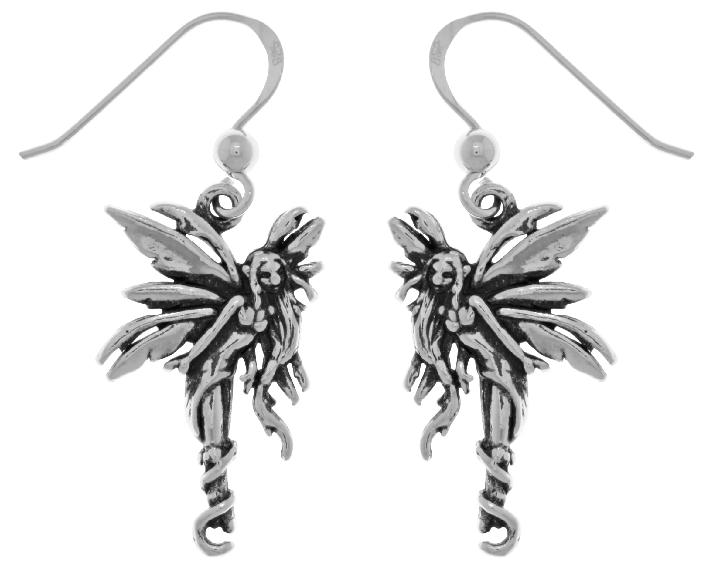 Jewelry Trends Sterling Silver Firefly Fairy Dangle Earrings Artist Amy Brown