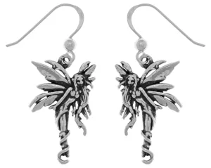 Jewelry Trends Sterling Silver Firefly Fairy Dangle Earrings Artist Amy Brown