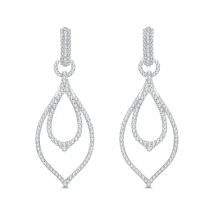 KATARINA 1 1/3 cttw Lab Grown Diamond Dangle Drop Earrings in 14k Gold