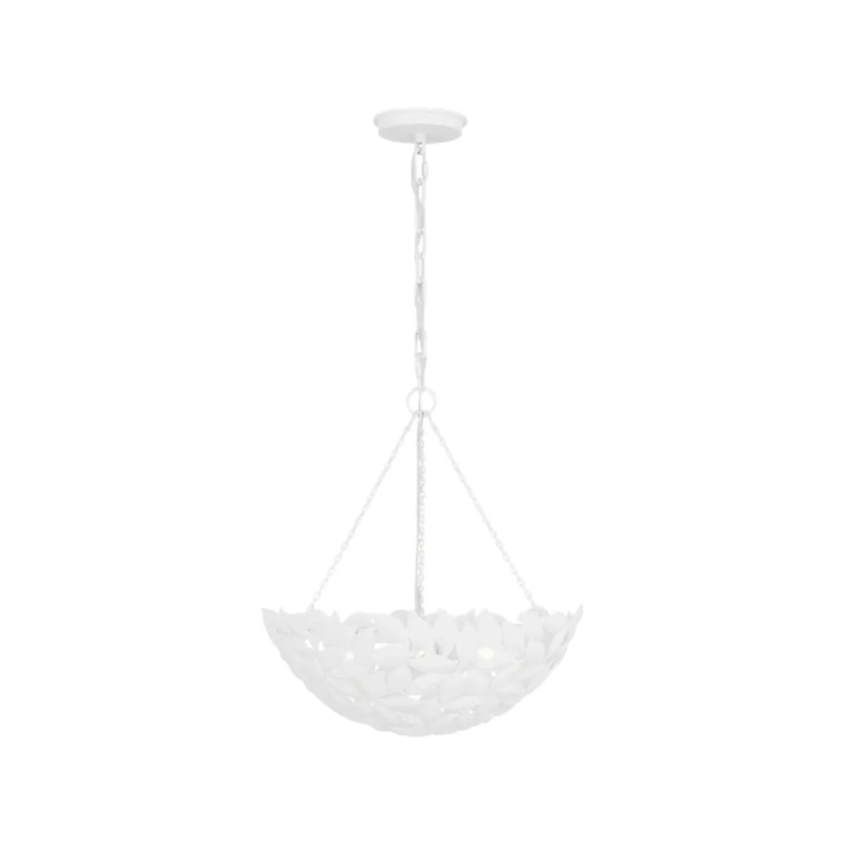 Kelan 16 in. 3 Lights Pendant Light White Finish