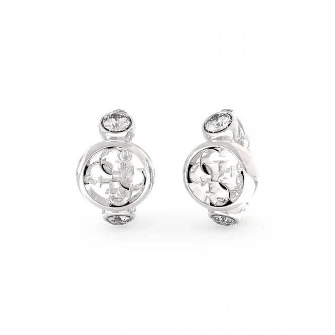 Ladies Perfect Illusion Silver Crystal Earrings UBE03373RH