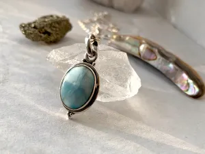 Larimar Ari Dot Pendant - Oval